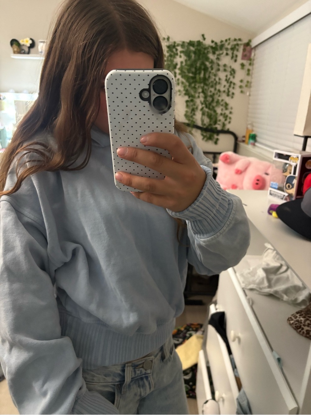 Aerie Light Blue Hoodie Sweater Women XXS Lightly Worn
